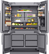 Dacor - 27.7 Cu. Ft. 4-Door Flex French Door Built-In Smart 48" Refrigerator with Beverage Center and Whiskey Ball Ice™ - Custom Panel Ready