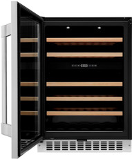 Dacor - 46-Bottle Built-In Dual Zone Wine Cooler, Handle Sold Separately - Stainless Steel