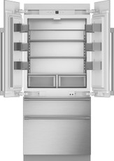 Monogram - 20.1 Cu. Ft. French Door Counter-Depth Refrigerator - Custom Panel Ready - Stainless Steel