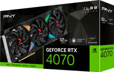 PNY - NVIDIA GeForce RTX 4070 12GB GDDR6X PCI Express 4.0 Graphics Card with Triple Fan and DLSS 3 - Black