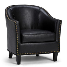 Simpli Home - Kildare Tub Chair - Distressed Black