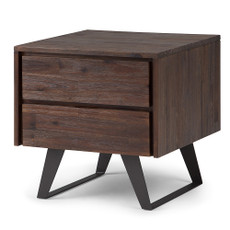 Simpli Home - Lowry Side Table - Distressed Charcoal Brown