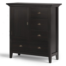 Simpli Home - Redmond Medium Storage Cabinet - Hickory Brown