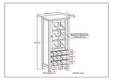 Simpli Home - Warm Shaker High Storage Wine Rack - Tobacco Brown