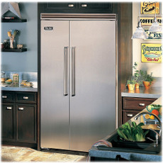 Viking - Professional 5 Series Quiet Cool 29.1 Cu. Ft. Side-by-Side Built-In Refrigerator - Stainless Steel