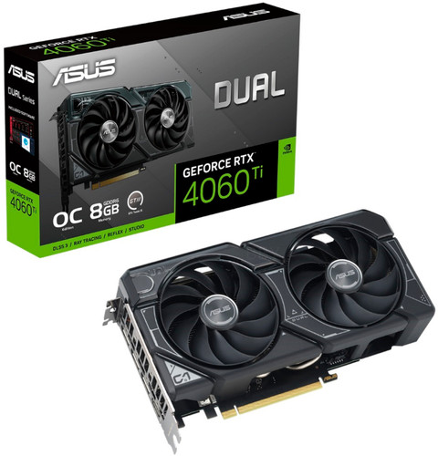 ASUS - NVIDIA GeForce RTX 4060 Ti Dual Overclock 8GB GDDR6 PCI Express 4.0 Graphics Card - Black