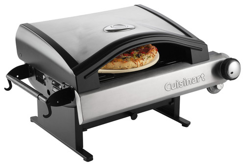 Cuisinart - Portable Outdoor Pizza Oven - Stainless Steel/Black