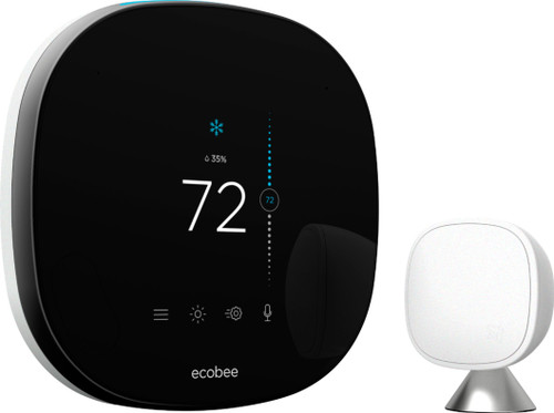 ecobee - Smart Thermostat with Voice Control - Black