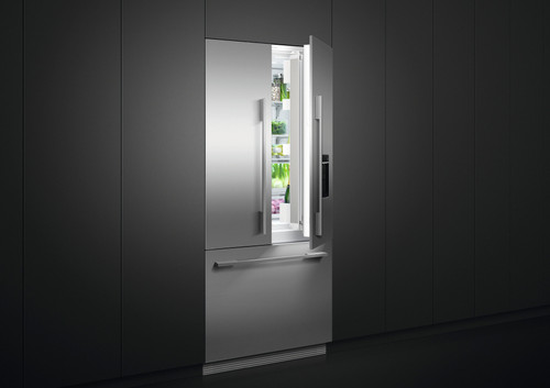 Fisher & Paykel - ActiveSmart 14.7 Cu. Ft. French Door Built-In Refrigerator - Custom Panel Ready