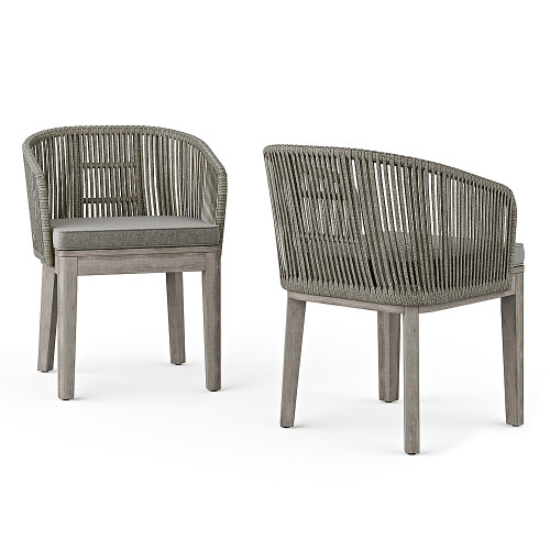 Simpli Home - Carmel Outdoor Dining Chair (Set of 2) - Sand Drift