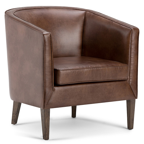 Simpli Home - Mitchum Tub Chair - Distressed Brown