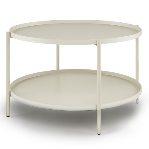 Simpli Home - Monet Metal Coffee Table - Cream