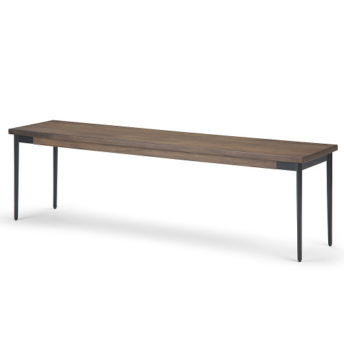 Simpli Home - Stockton Bench - Warm Medium Brown