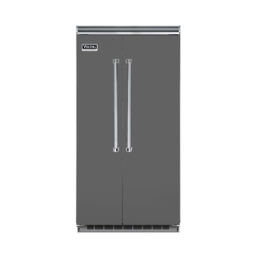 Viking - Professional 5 Series Quiet Cool 25.3 Cu. Ft. Side-by-Side Built-In Refrigerator - Damascus Gray