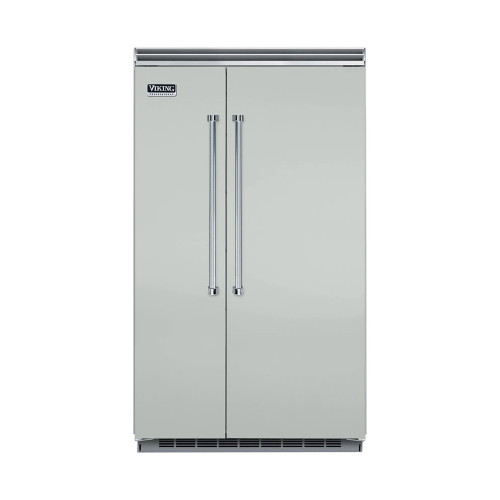 Viking - Professional 5 Series Quiet Cool 29.1 Cu. Ft. Side-by-Side Built-In Refrigerator - Arctic Gray