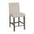 CorLiving - Leila Fabric Square Tufted Counter Height Barstool - Beige