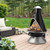 Cuisinart - Chimenea Propane Fire Pit - Black