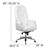 Flash Furniture - Hansel Traditional High Back Tufted LeatherSoft Multifunction Ergonomic Office Chair w/Arms - White