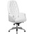 Flash Furniture - Hansel Traditional High Back Tufted LeatherSoft Multifunction Ergonomic Office Chair w/Arms - White