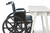 Medline - Folding Wheelchair with Desk-Length Arms & Swing-Away Legrests, Microban Protection - Gray Frame, Teal Upholstery