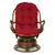 OSP Home Furnishings - Kauai Rattan Swivel Rocker Chair - Red