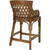 OSP Home Furnishings - Plantation Wood Counter Stool - Brown Rattan