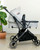 Romp & Roost - LUXE Flight Single or Double Stroller including the Hatch 3-in-1 Bassinet - Grey/Black