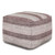 Simpli Home - Clay Square Pouf - Maroon Melange