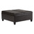 Simpli Home - Ellis 36 inch Wide Contemporary Square Coffee Table Storage Ottoman - Tanner's Brown