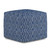 Simpli Home - Graham Square Pouf - Patterened Blue and Natural