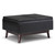 Simpli Home - Owen Tray Top Small Coffee Table Storage Ottoman - Distressed Black