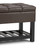 Simpli Home - Saxon Storage Ottoman Bench - Chocolate Brown