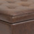 Simpli Home - Shay Mid Century Large Square Coffee Table Storage Ottoman - Distressed Chestnut Brown