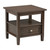 Simpli Home - Warm Shaker SOLID WOOD 20 inch Wide Rectangle Transitional End Side Table in - Farmhouse Brown