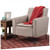 Simpli Home - Warren Mid-Century Modern Woven Fabric Armchair - Mocha