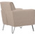 Simpli Home - Warren Mid-Century Modern Woven Fabric Armchair - Mocha