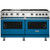 Viking - Professional 5 Series 8 Cu. Ft. Freestanding Double Oven LP Gas Convection Range - Alluvial Blue