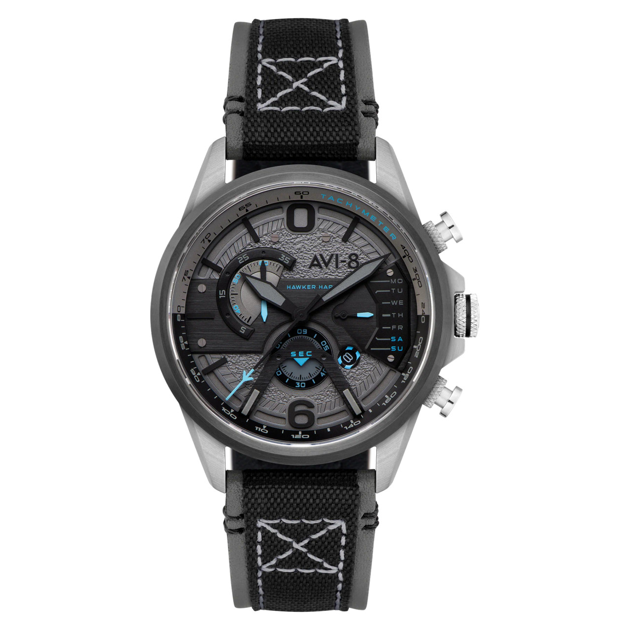 AVI 8 HAWKER HARRIER Dual Retrograde Chronograph Admiral Black