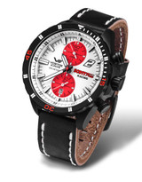 Vostok-Europe 47mm Scott Free Limited Edition Quartz Chronograph Leather Strap Watch