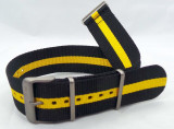 Vostok Europe Anchar NATO Ballistic Nylon Strap 24mm Black/Yellow-Anc.24.N.M.Bk.Y