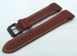 Vostok Europe N1 Rocket-Radio Room Leather Strap 22mm Brown/White-N1RR.22.L.B.Br.W