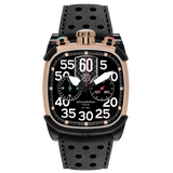 CT Scuderia Rose Gold IP Stainless Steel and Black Silicon Strap