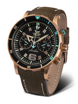 Vostok-Europe anchar bronse dykker kronografklokke 6s21/510o585