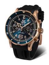 Reloj cronógrafo de buceo anchar de bronce Vostok-Europe 6s21/510o586