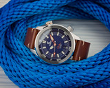 Ocean Crawler Paladino WaveMaker Blue Automatic watch 3-strap kit 