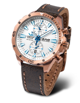 Vostok-Europe chronographe Almaz bracelet cuir 6s11/320b676