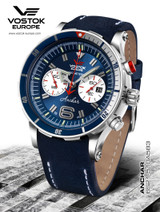 Montre chronographe de plongée Vostok-Europe anchar sur bracelet 6s21/510a583b