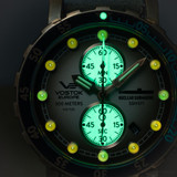 Vostok-Europe SSN 571 Mecha-Quartz Chronograph Submarine Watch på armbånd (VK61/571C611B)