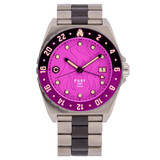 Core-Timepeices Fury Automatic GMT Titanium Panther Pink