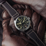 Avi-8 spitfire lås kronograf midnight oak watch av-4089-01